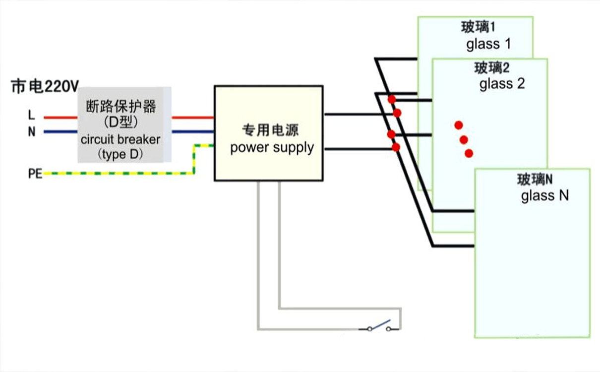 调光玻璃电路